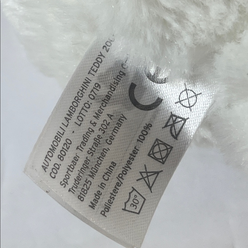 Automobili Lamborghini teddy bear stuffed animal. - Picture 7 of 9